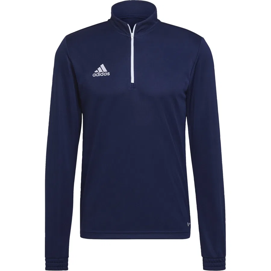Спортивный свитшот с длинным рукавом и полузастежкой adidas Entrada 22 Training, Синий — фото 3