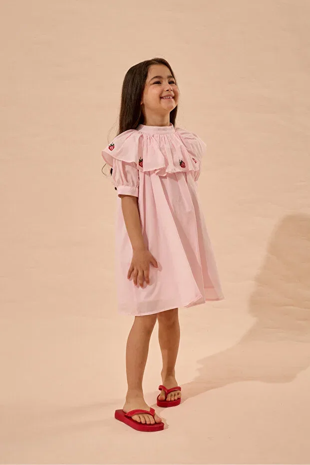 Детское платье для девочек с принтом Fahhar Kids, Pink — фото 4