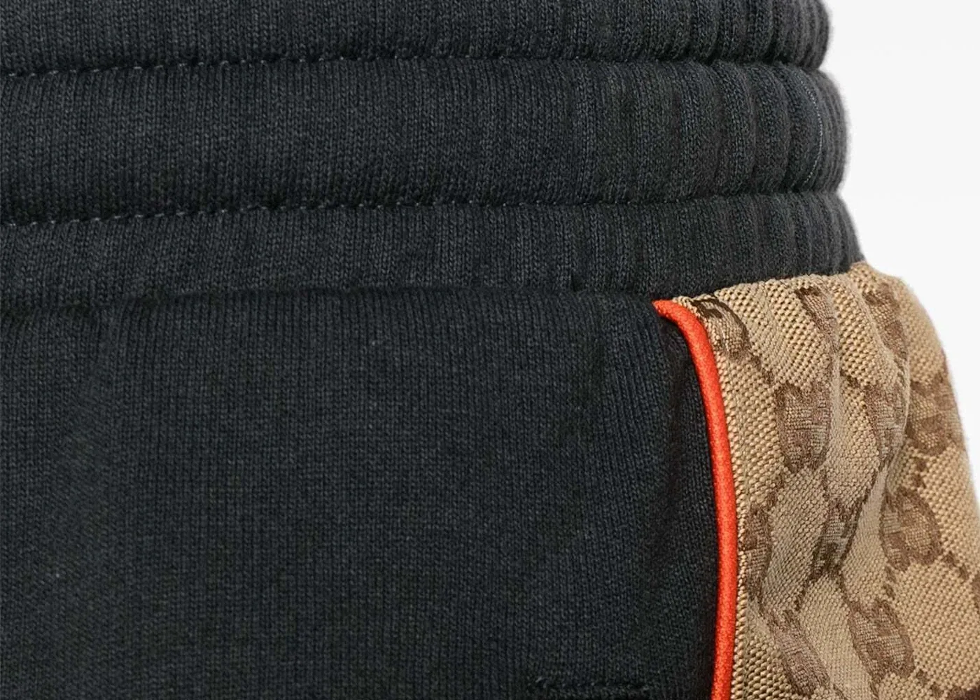 Мужские шорты GG Insert Jogging Shorts Gucci, Black — фото 2