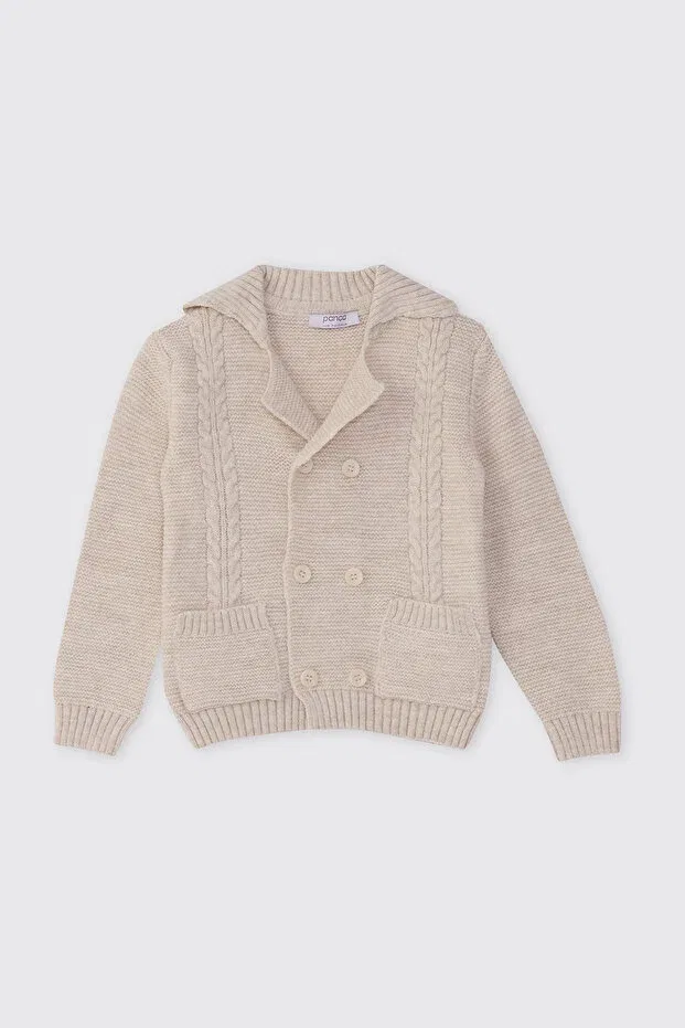 Детский кардиган для мальчиков хлопковый Panço, Beige