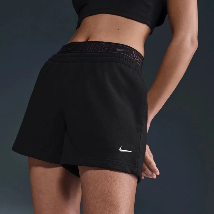 Шорты спортивные с принтом Nike Sportswear Chill Terry 4" Short, Черный — фото 2