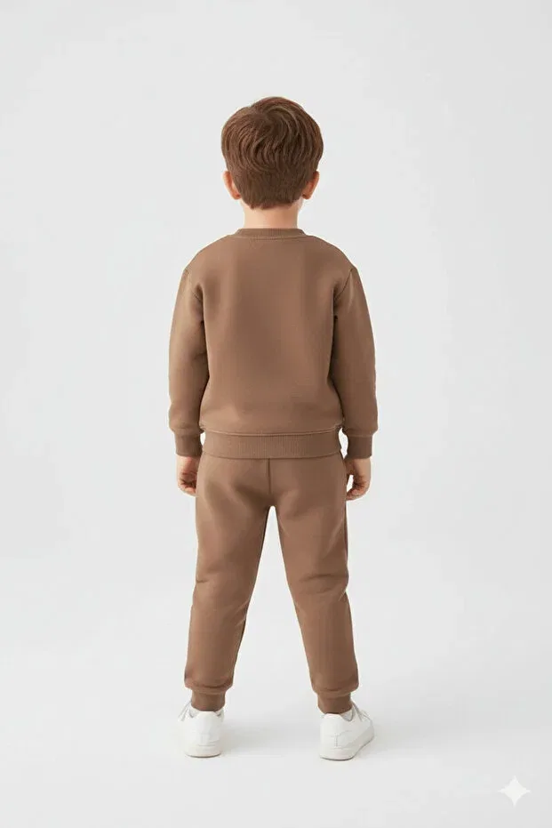 Детский спортивный костюм из 100% хлопка Little Baby, Brown — фото 4