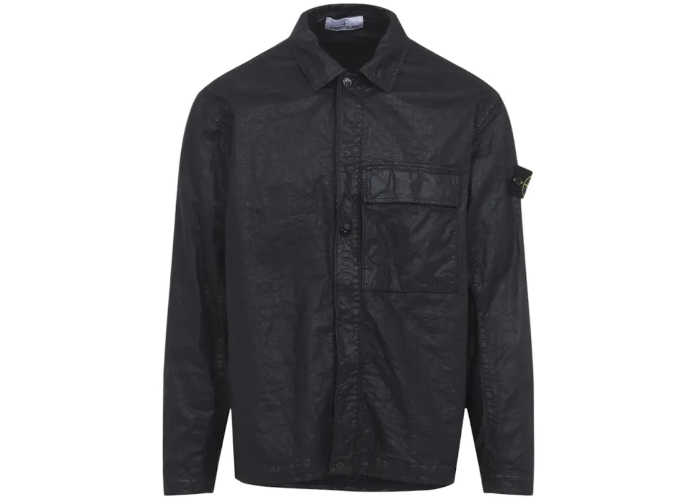 Мужская рубашка из футера Stone Island, Black
