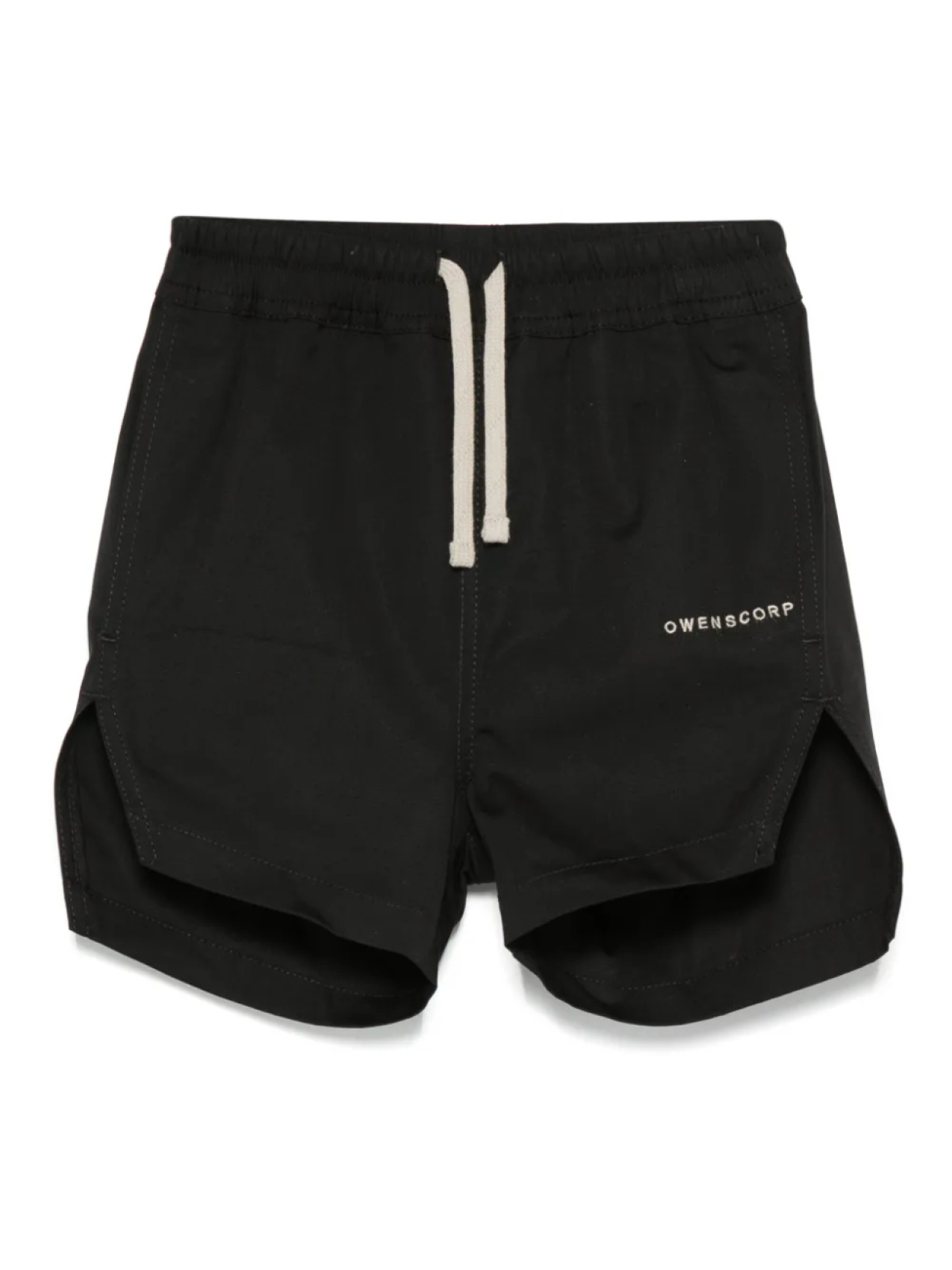 

Шорты с вышитым логотипом Rick Owens Kids, черный