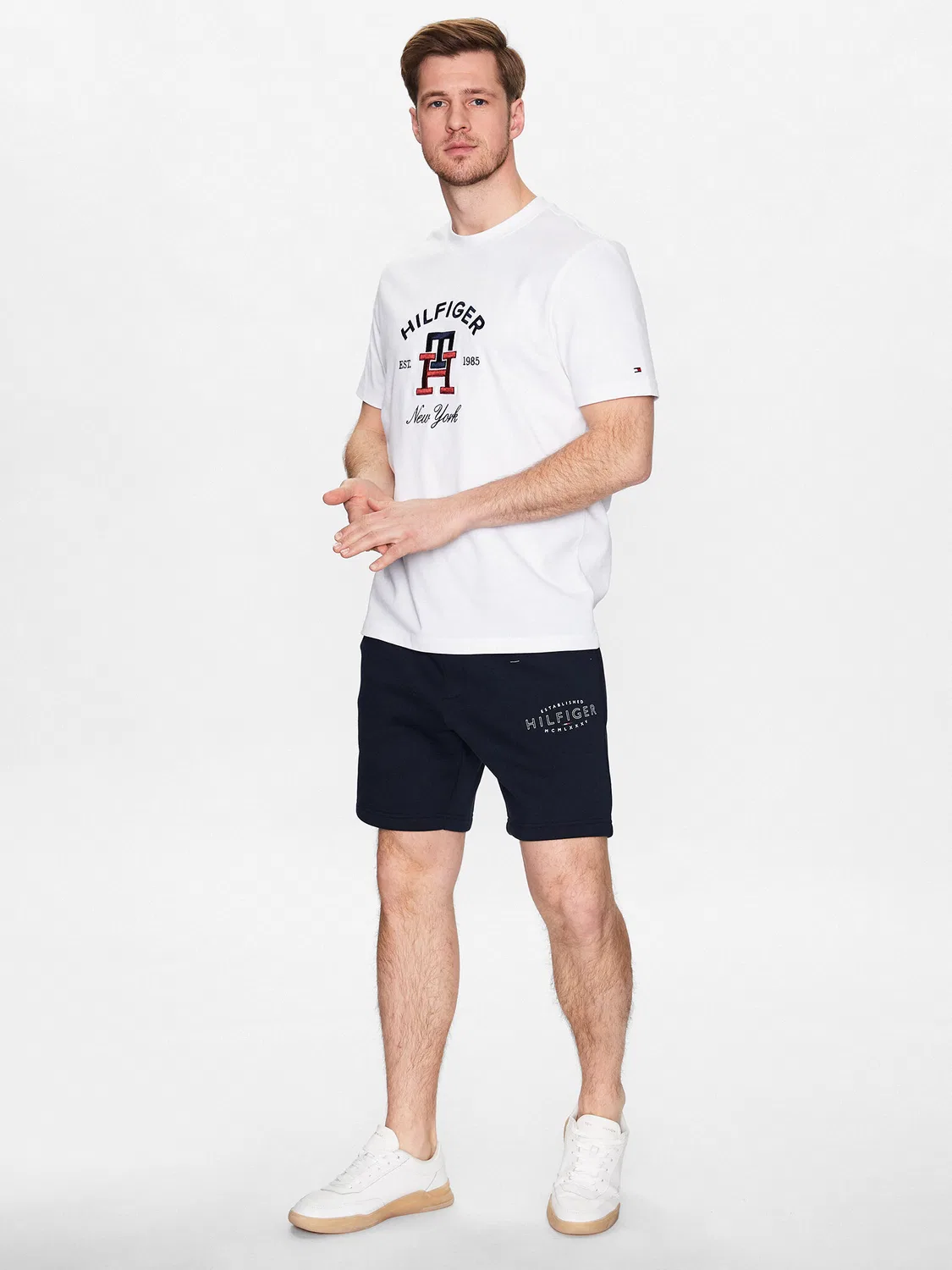 Мужские спортивные шорты стандартного кроя Curve Logo Tommy Hilfiger, темно-синий — фото 2