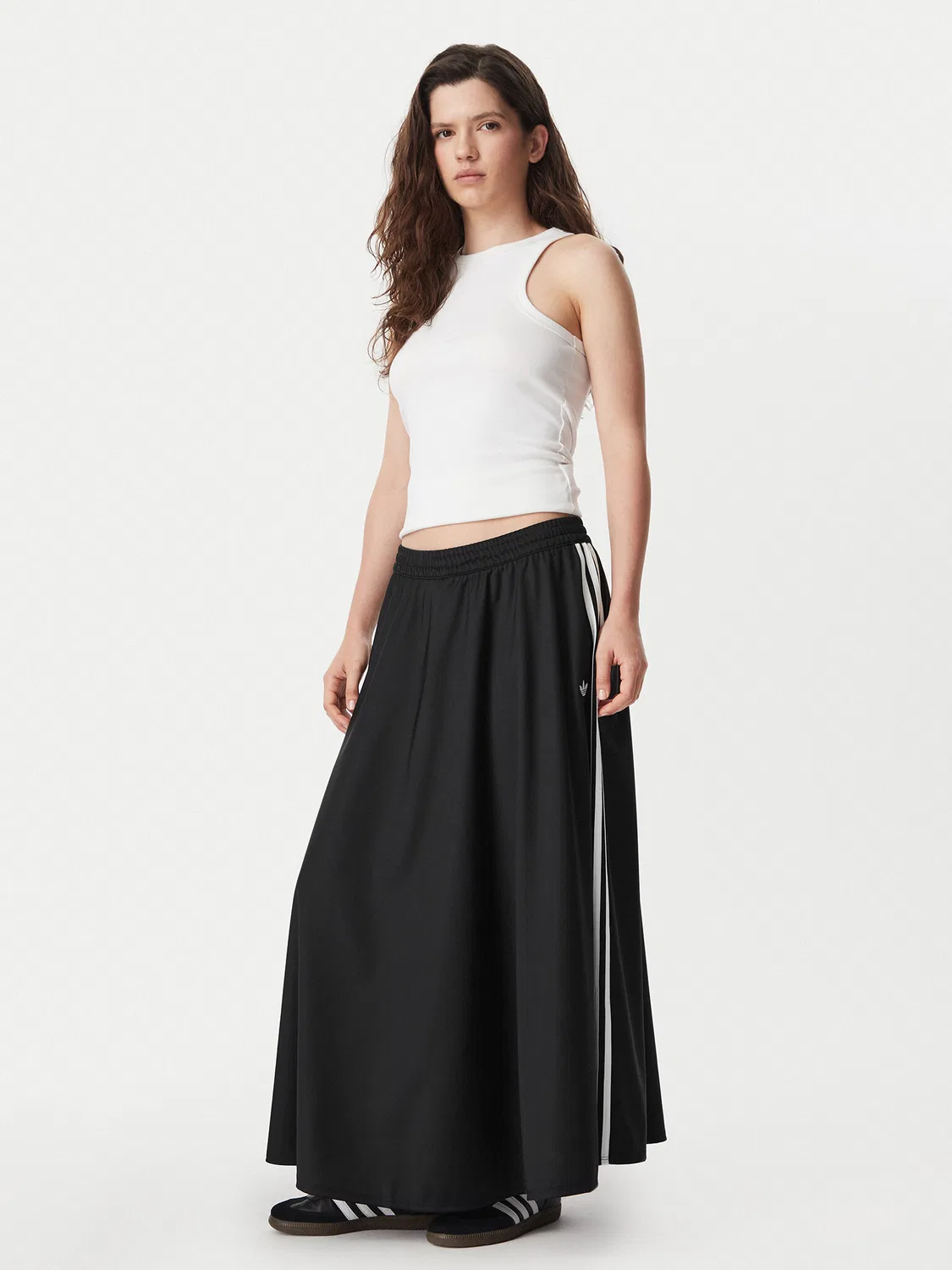 Женская юбка миди стандартного кроя Firebird Skirt Adidas, черный — фото 2