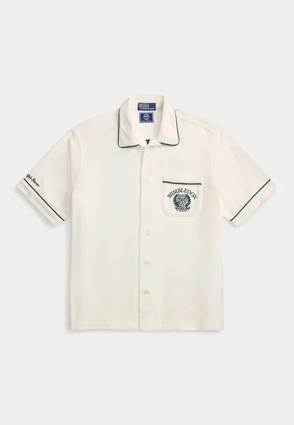 Рубашка с принтом Wimbledon classic fit camp shirt Polo Ralph Lauren, белый — фото 4