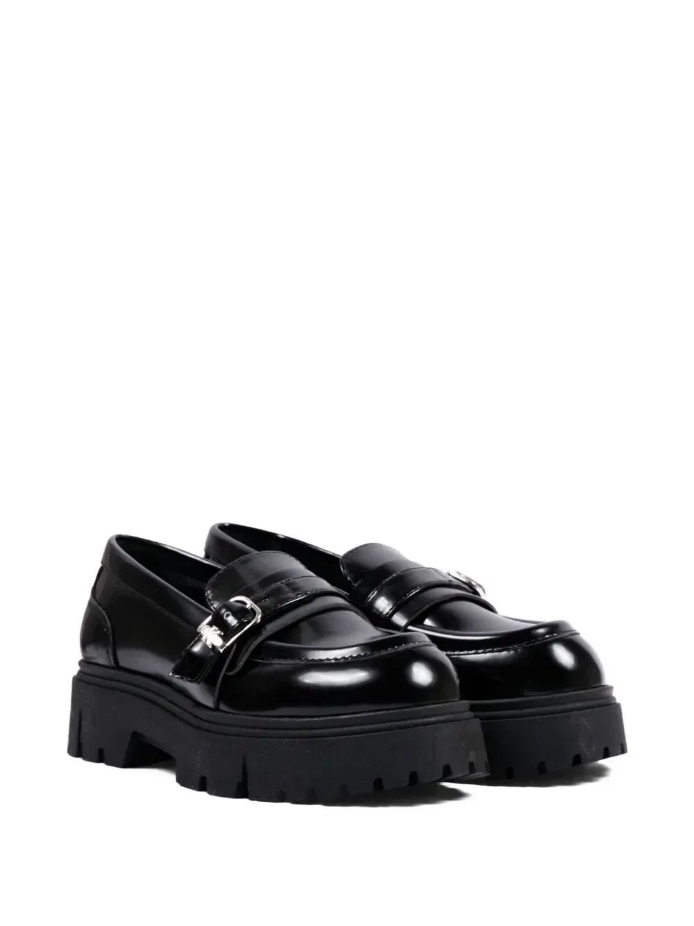 Лоферы на массивной подошве с пряжкой Calvin Klein Kids, черный