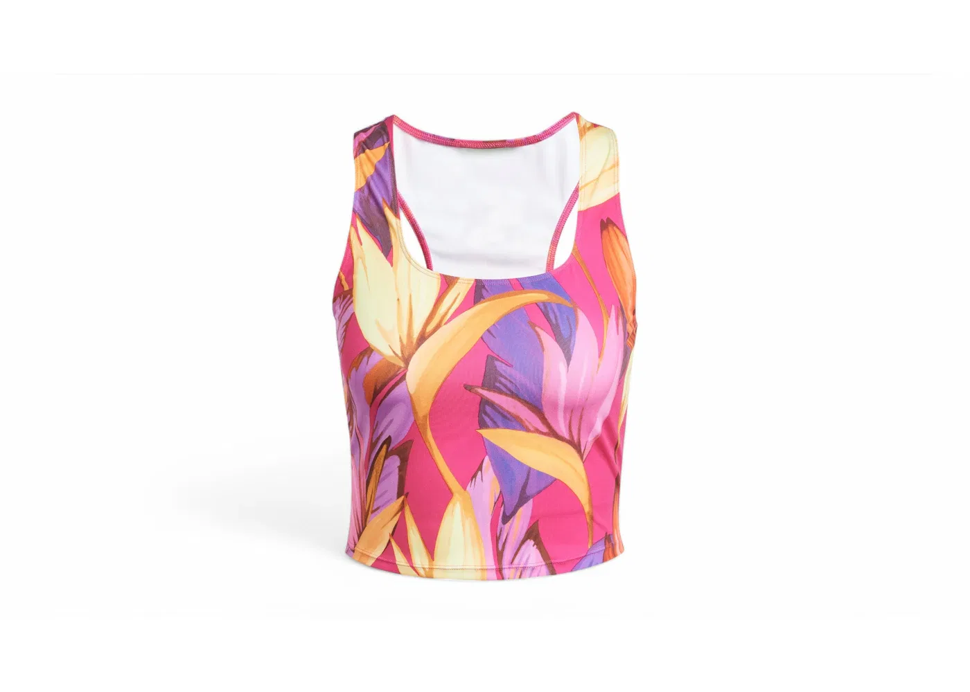 Женский топ без рукавов с принтом Adidas, Bold Pink/Spring Yellow/Lucid Fuchsia