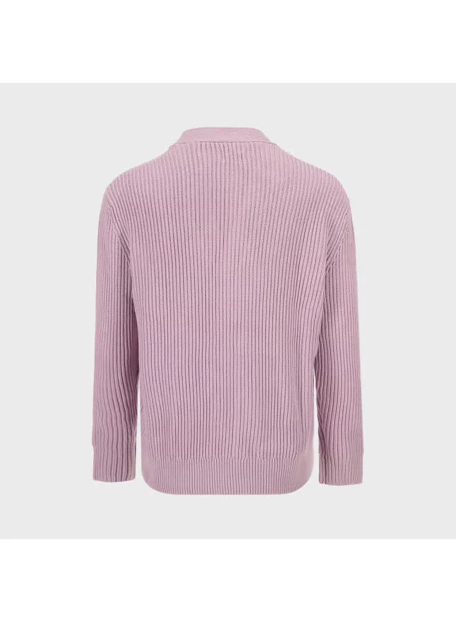 Кардиган свободный классический с длинным рукавом Zara, фиолетовый — фото 3