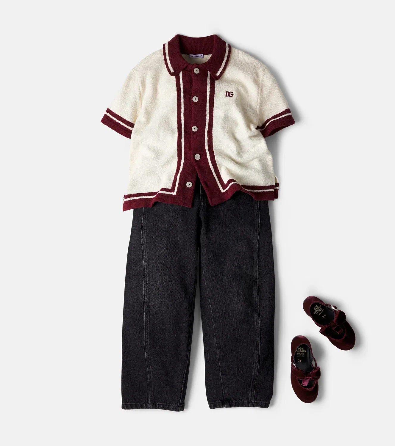 Джинсы с логотипом Dolce&Gabbana Kids, черный — фото 2