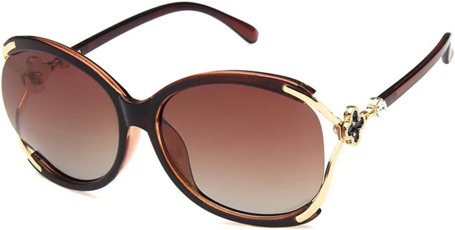 

Женские солнцезащитные очки Shiratori в стиле ретро с градиентным коричневым покрытием, круглые, поляризованные, с защитой от УФ-излучения UV400, Gradient Brown