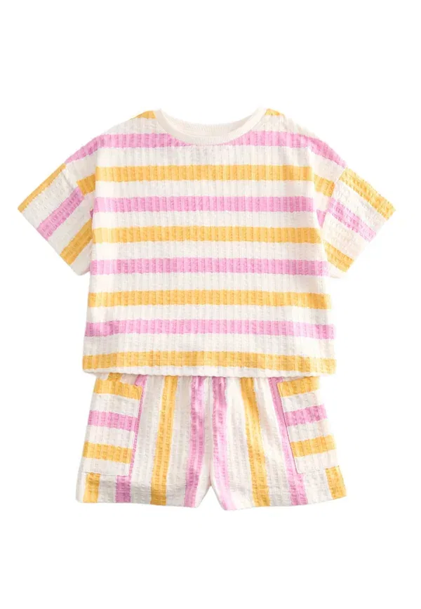 Комплект пижамы из хлопка Unisex set, Marks & Spencer, Pink Mix, розовый