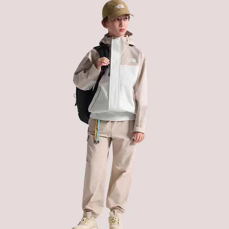 Детская ветровка с капюшоном, немодельная, без растяжимости, SP8/Dune White, THE NORTH FACE — фото 3