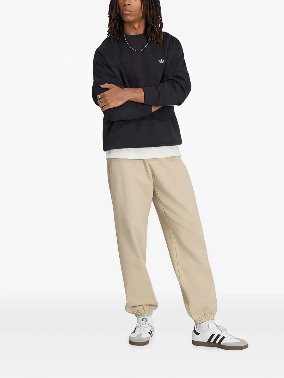 Брюки Trefoil Essentials свободного кроя Adidas, нейтральные цвета — фото 2