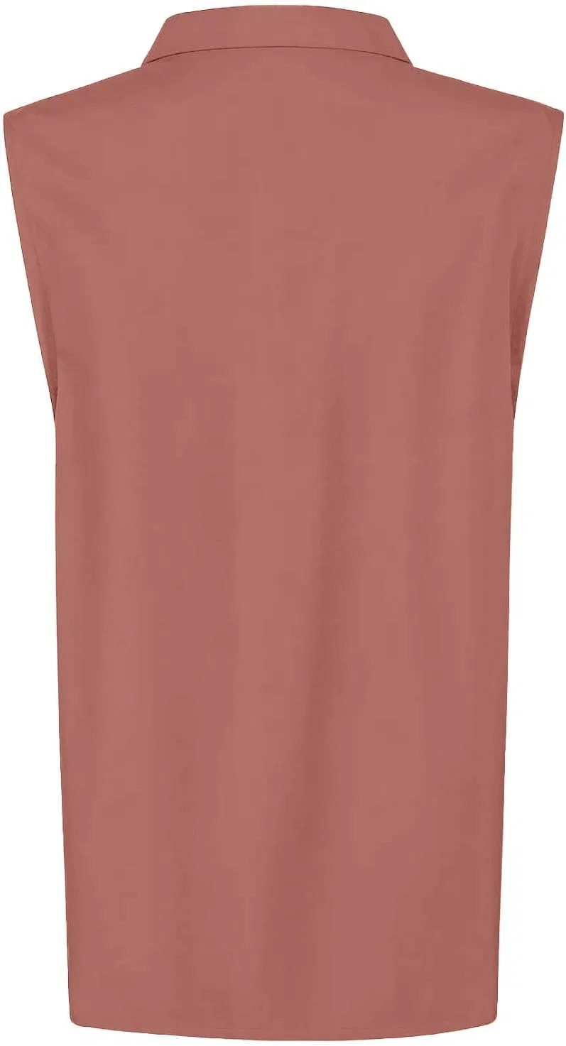 Женская безрукавка поло с V-образным вырезом Rose Gold — фото 2