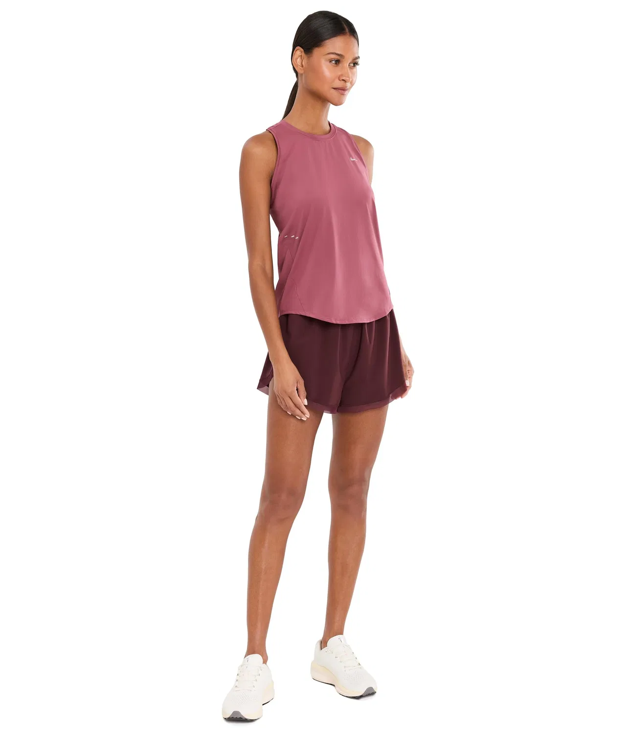 Топ-майка стандартная Swift Dri-FIT Standard Tank Nike, Pink Smoke/Reflective Silver — фото 2