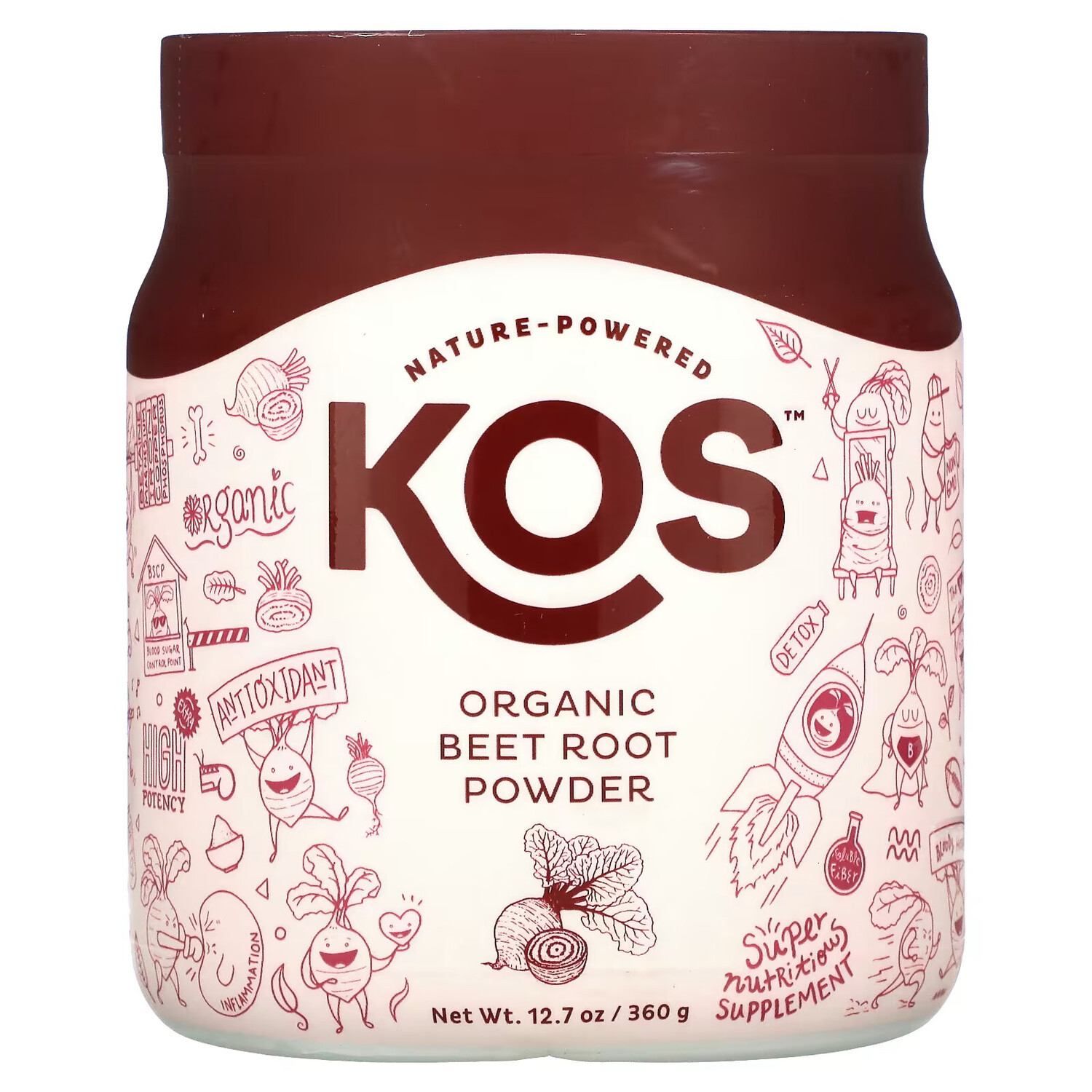 

KOS, Порошок из органической свеклы, 360 г (12,7 унции)