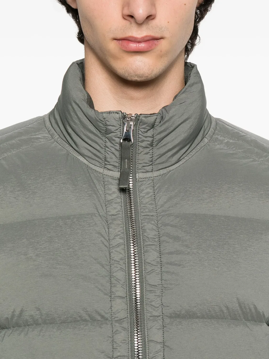 Куртка с отложным воротником и молнией Stone Island, зеленый — фото 3