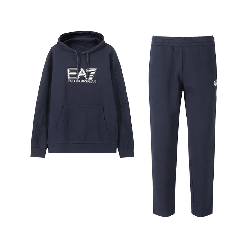 Мужской худи с логотипом Emporio Armani, Navy Blue