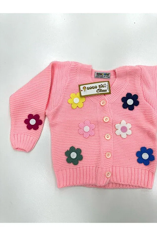 Детский кардиган для девочек с принтом Floral Gogo Bici, Salmon