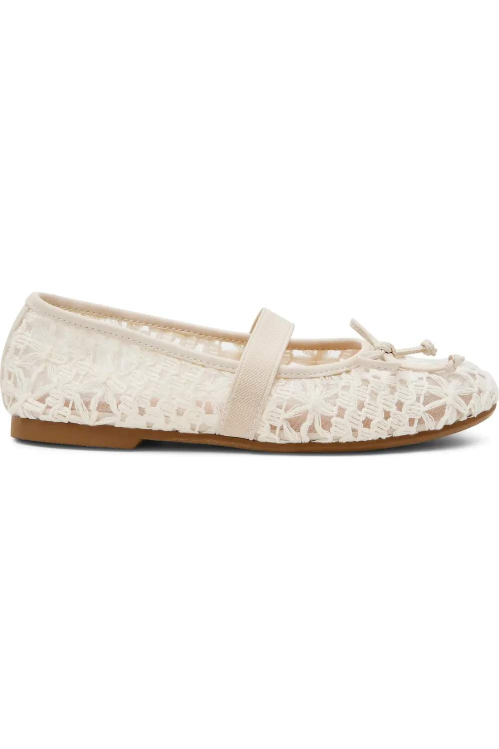 Детские туфли Мэри Джейн на плоской подошве Moppet Mesh DV by Dolce Vita, Ivory — фото 3
