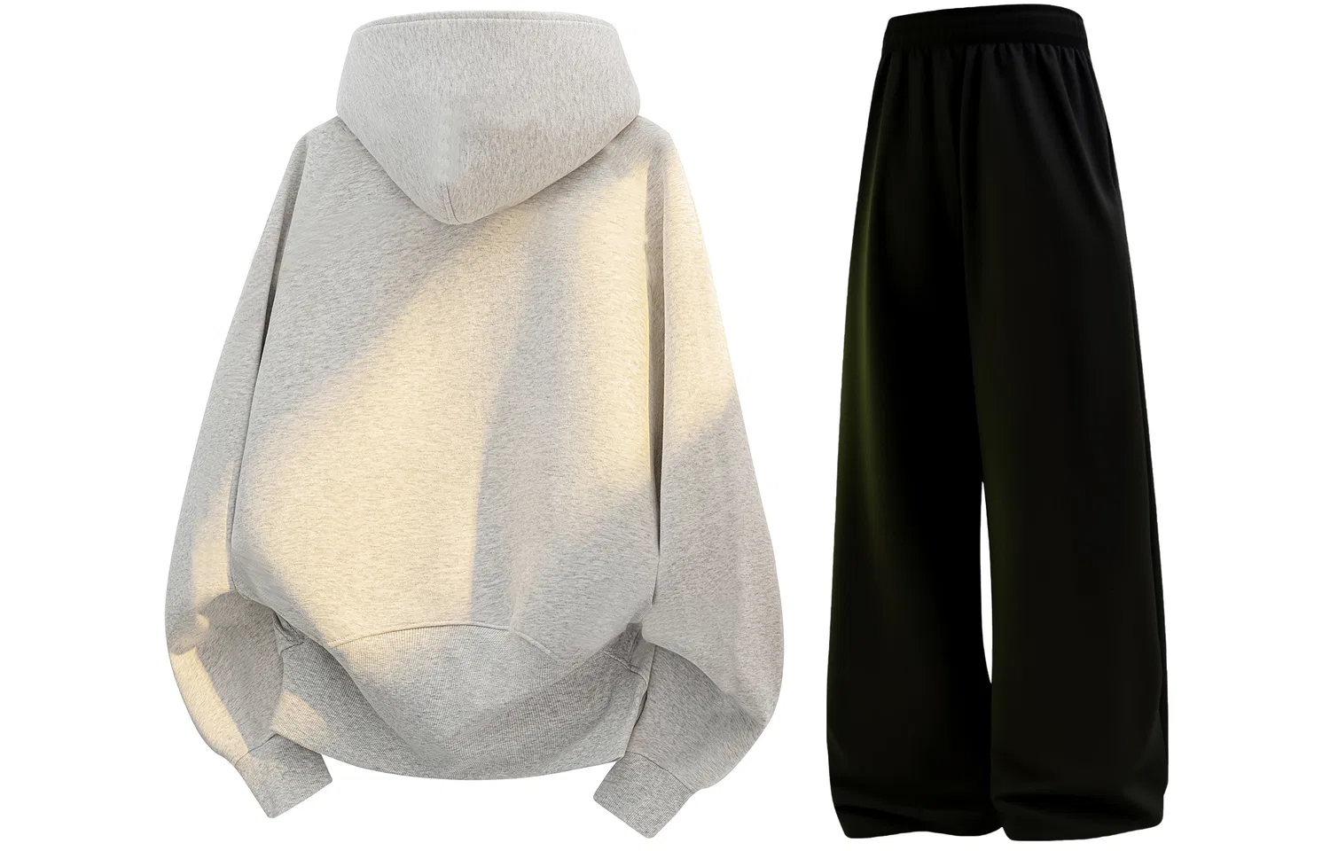 Детский спортивный комплект из свитшота и брюк Black Top + Light Gray Pants WARRIOR — фото 4