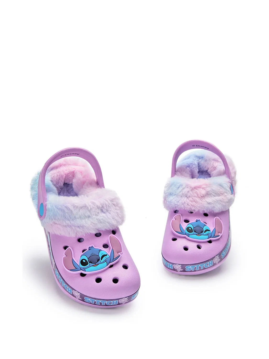 Клоги, детские, с подкладкой из искусственного меха, Disney Stitch Vanilla Underground, фиолетовый — фото 3