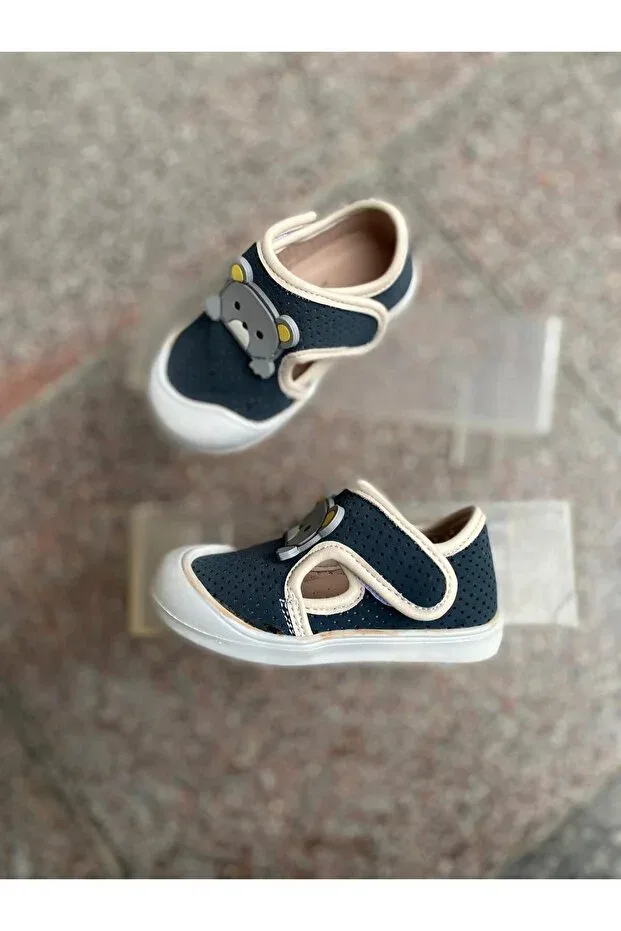 Детские туфли для девочек с липучкой Metin Ayakkabı, Navy Blue — фото 3