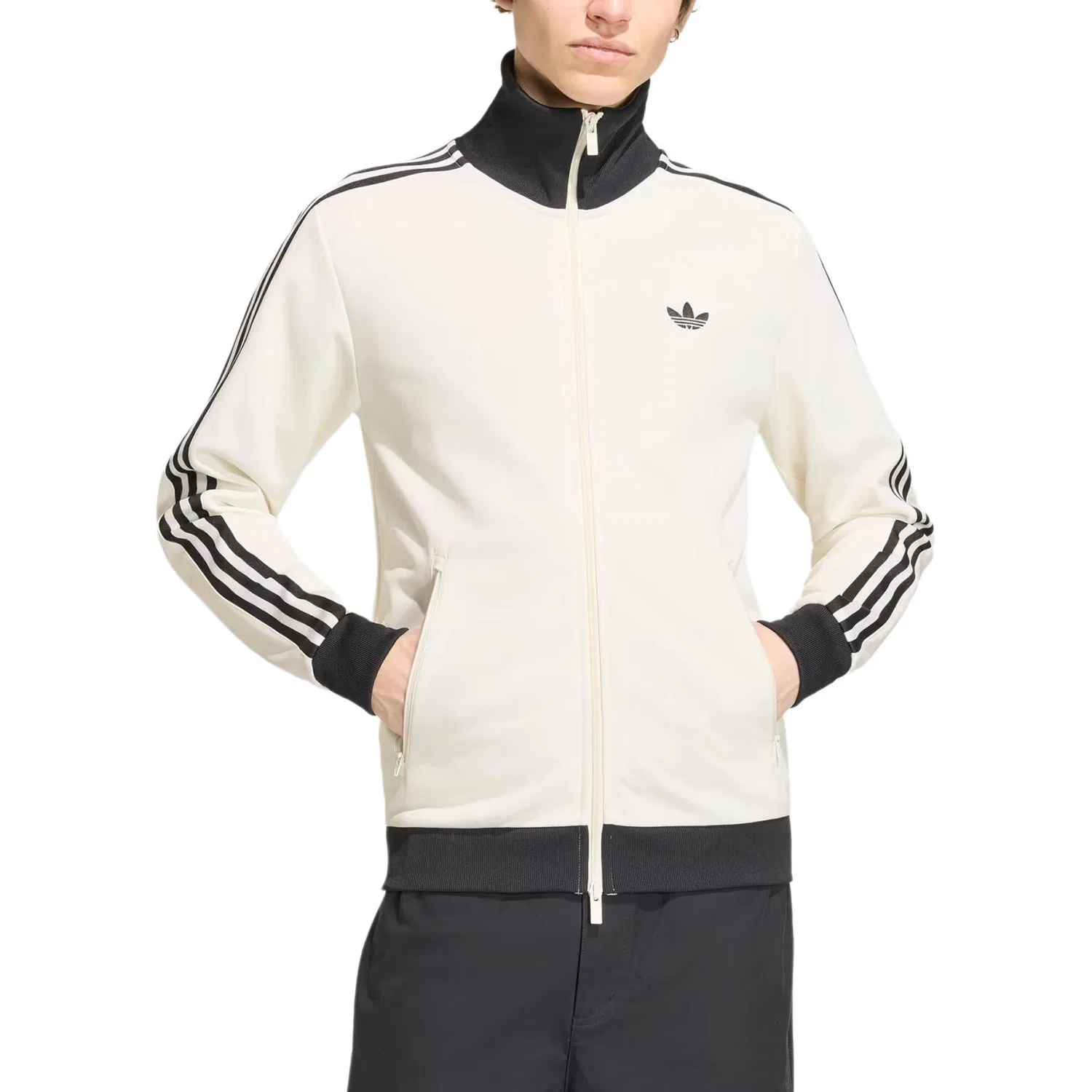 Мужская куртка с воротником-стойкой Cloud White Adidas Originals, Cloud White — фото 4