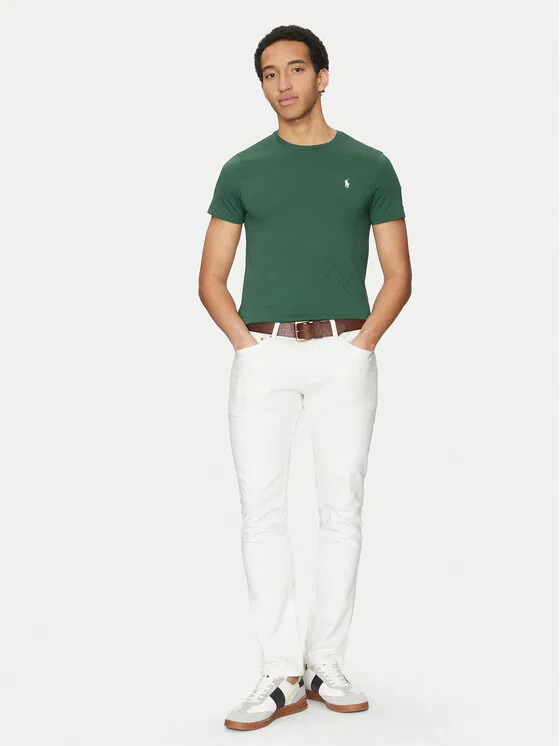 Футболка slim fit Polo Ralph Lauren, зеленый — фото 2