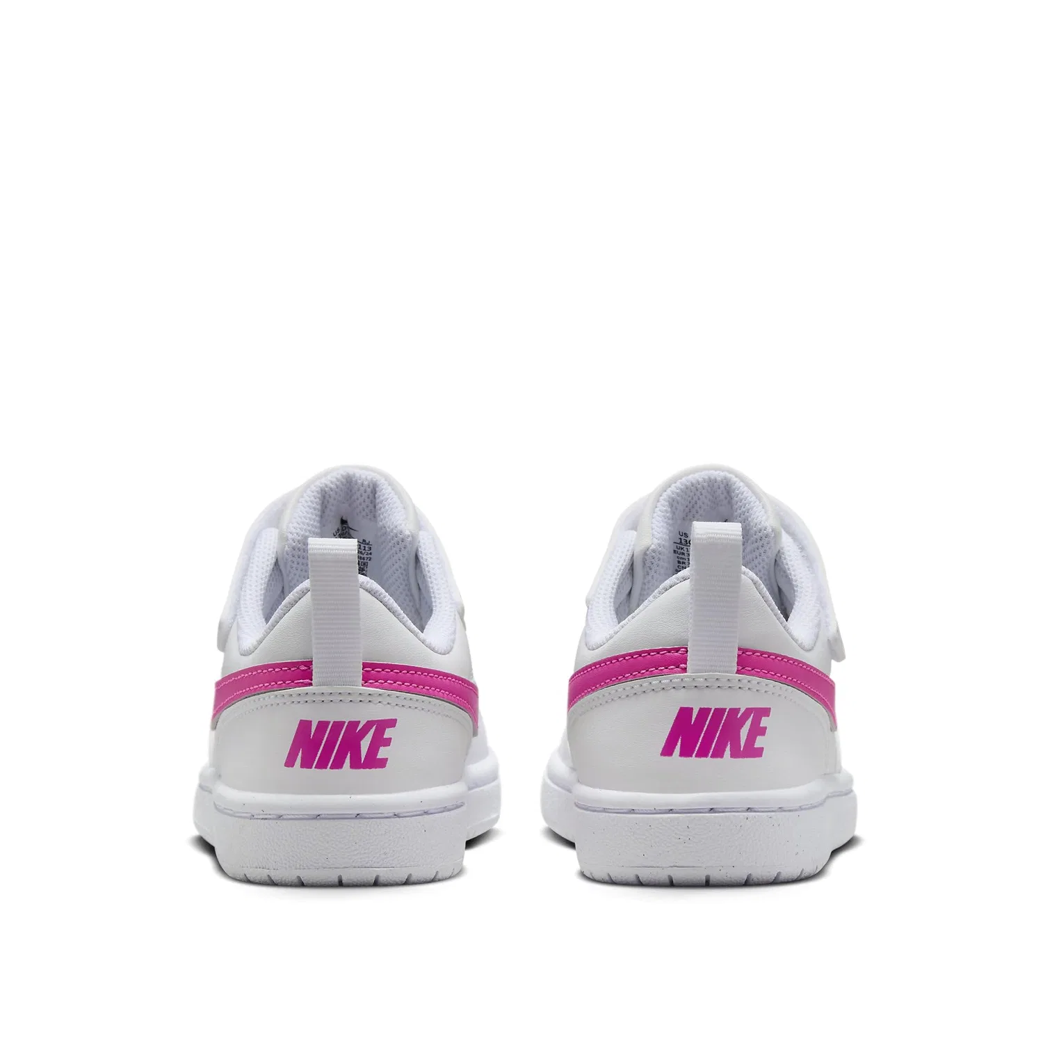 Детские кроссовки для девочек кожаные NIKE Court Borough Low Recraft PS NIKE, White Laser Fuchsia — фото 4