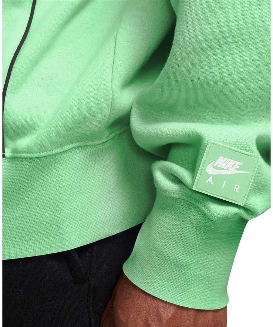 Худи из флиса с капюшоном, свободный крой Nike, Cucumber Calm/Black — фото 3
