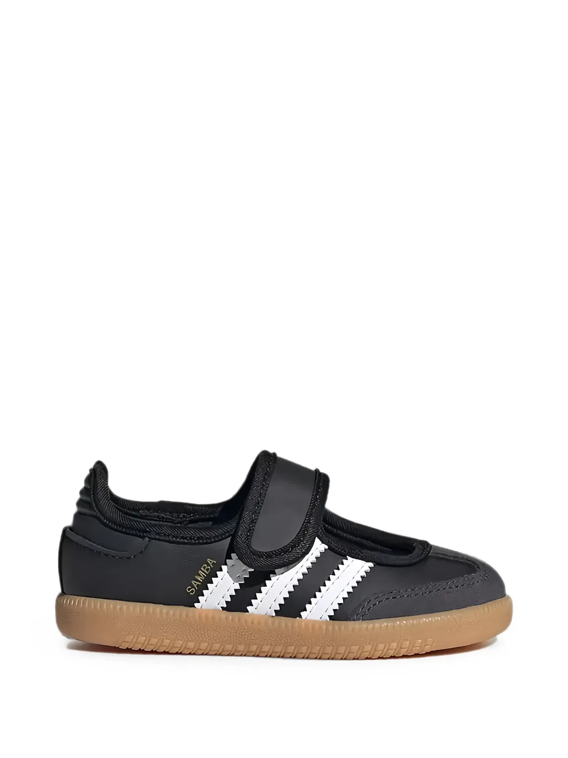 Кроссовки Samba на липучках Adidas Kids, черный — фото 2