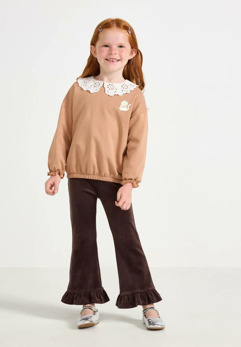 Велюровые леггинсы - брюки Lindex, Dark Brown