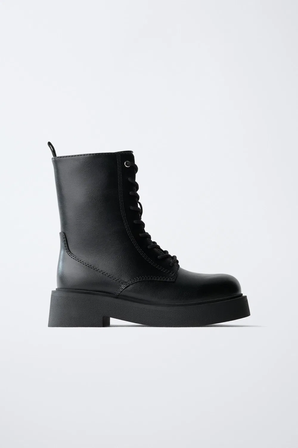 Ботинки на шнуровке ZARA, Black