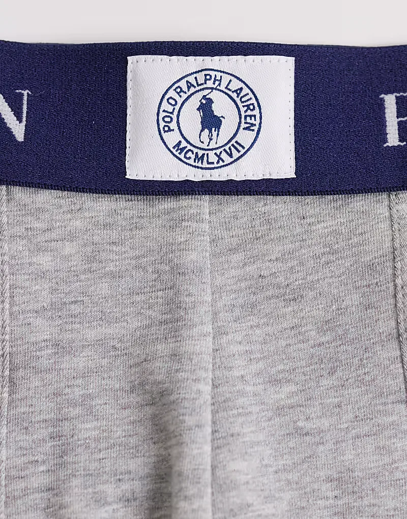 Трусы хлопковые 3 шт Polo Ralph Lauren, темно-синий/серый/синий — фото 3