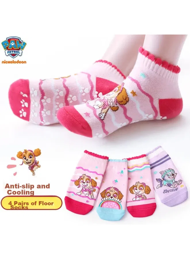 Носки напольные нескользящие детские утепленные 4 пары Paw Patrol