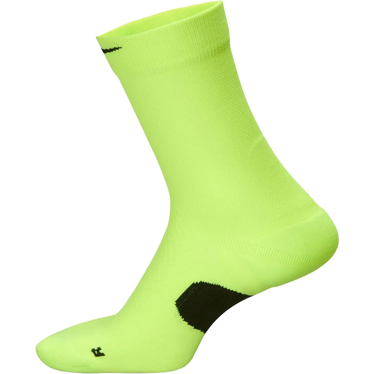 Мужские беговые носки средней высоты с поддержкой свода стопы Nike, Volt/Black/Black — фото 3