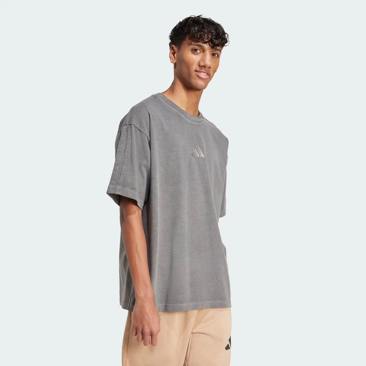 Футболка, повседневная, ALL SZN Washed Adidas, черный — фото 3
