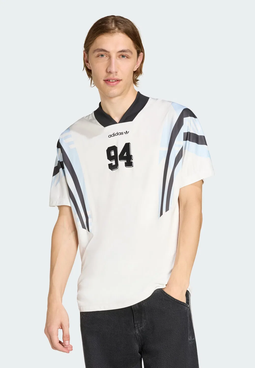 Футболка Adidas Originals Santiago белого цвета — фото 2