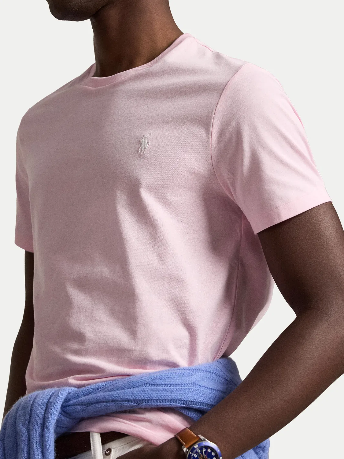 Мужская футболка стандартного кроя Polo Ralph Lauren, светло-розовый — фото 4