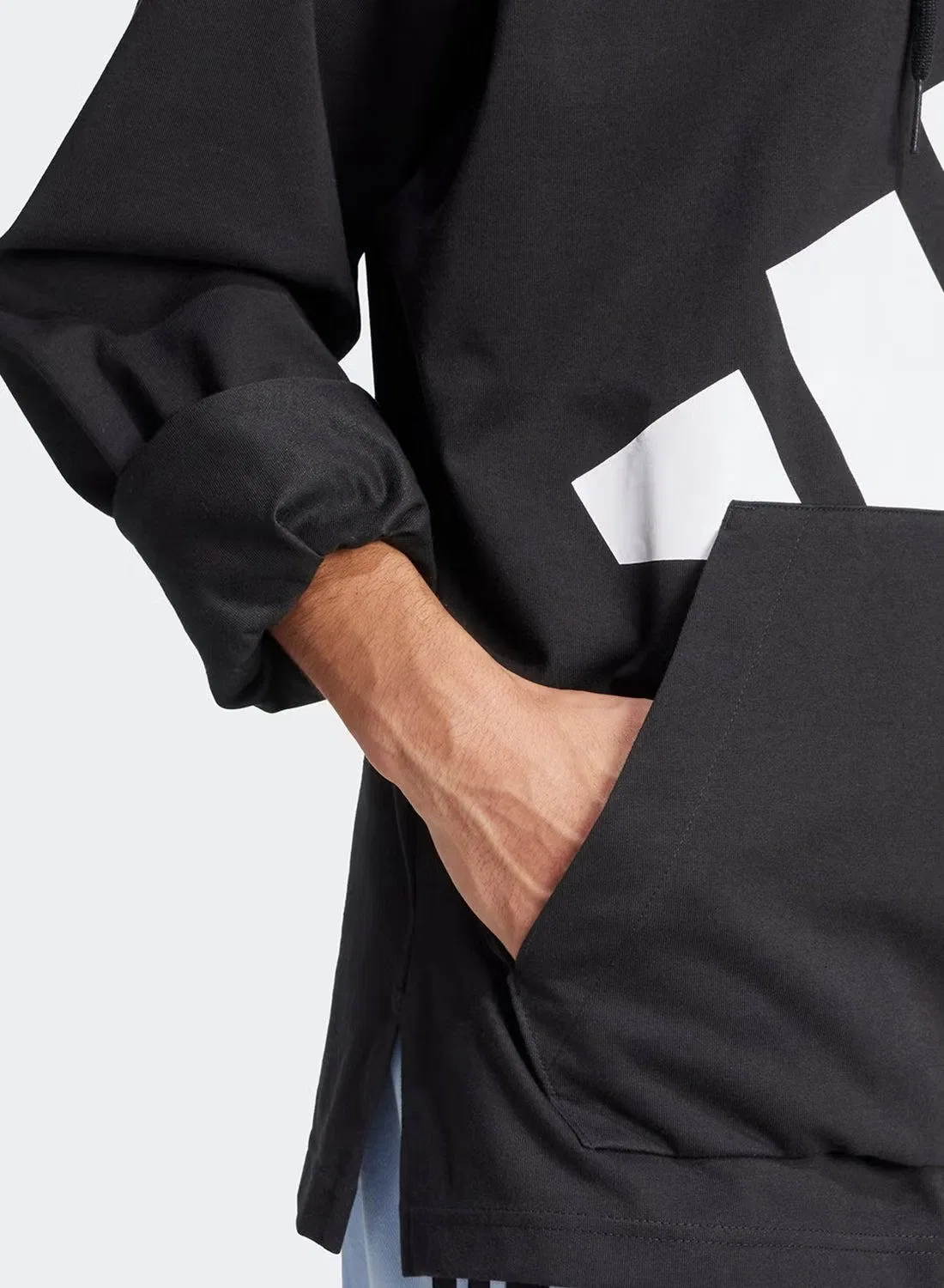 Худи с принтом Essentials Big Logo Adidas, черный — фото 4