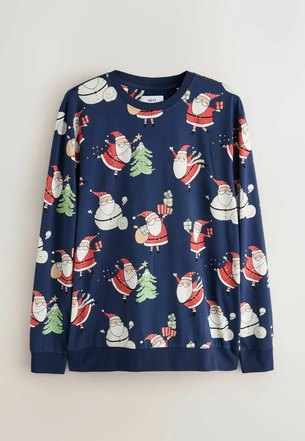 Комплект пижам для всей семьи с принтом Санты - пижамный комплект Next, Navy Blue — фото 2