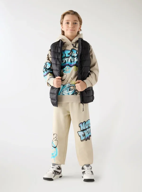 Худи с принтом Hoodie Terranova, Bianco Perla, белый