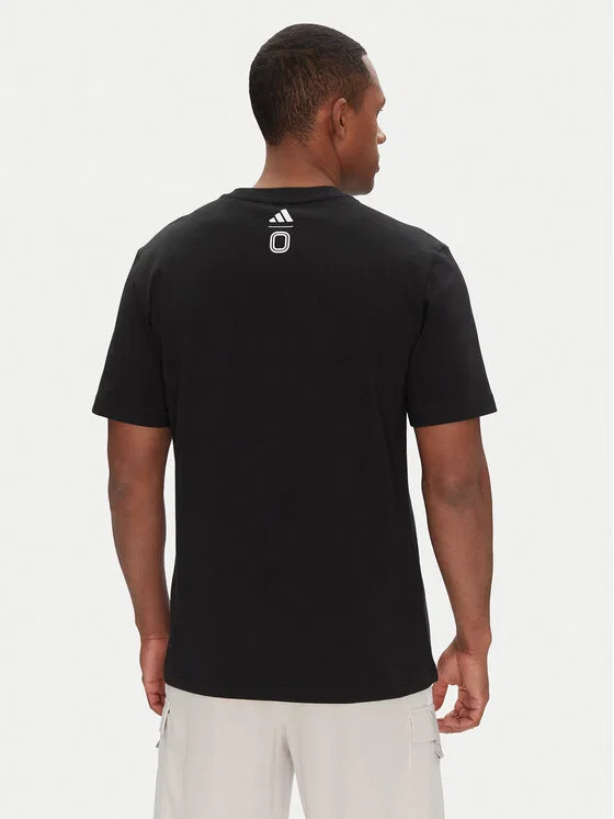 Футболка regular fit Overtime Spring Graphic Adidas, черный — фото 3