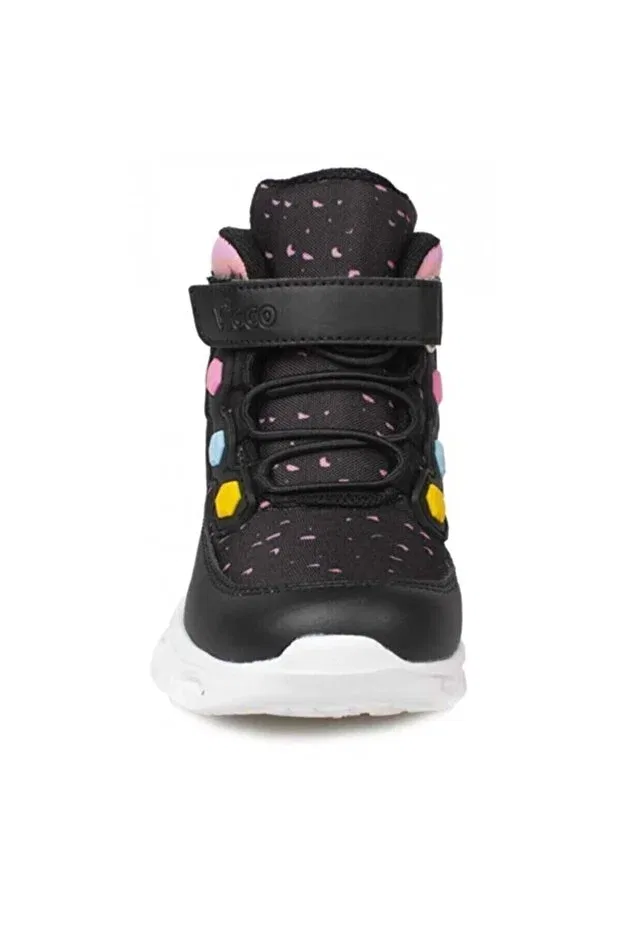 Детские ботинки для девочек на плоской подошве Mizu lighted pylon boots Vicco, Black — фото 3
