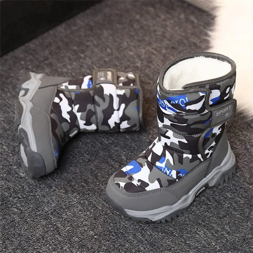 Детские зимние ботинки с флисовой подкладкой High-Top Boots GEXECEUSS, Grey — фото 2