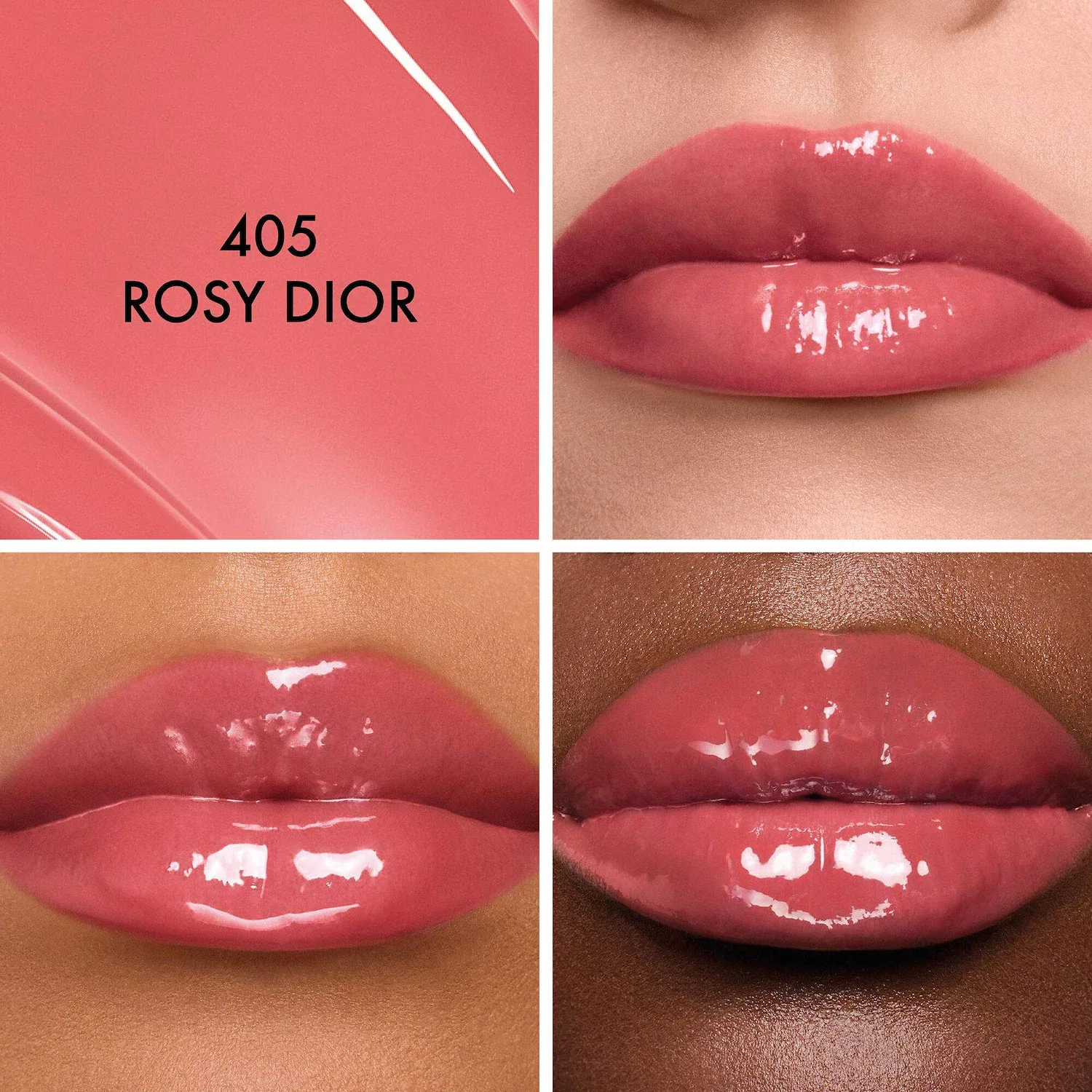 Помада-стик для губ с эффектом блеска 2,7 г увлажняющая DIOR, Rosy Dior — фото 2