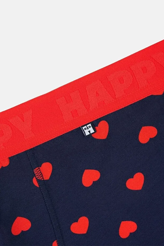 Детские боксеры для мальчиков с принтом Happy Socks, Navy Blue — фото 3